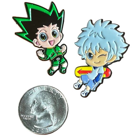 Hunter x Hunter Gon and Killua Enamel Pin Set of 2 Pins - Picture 4 of 8